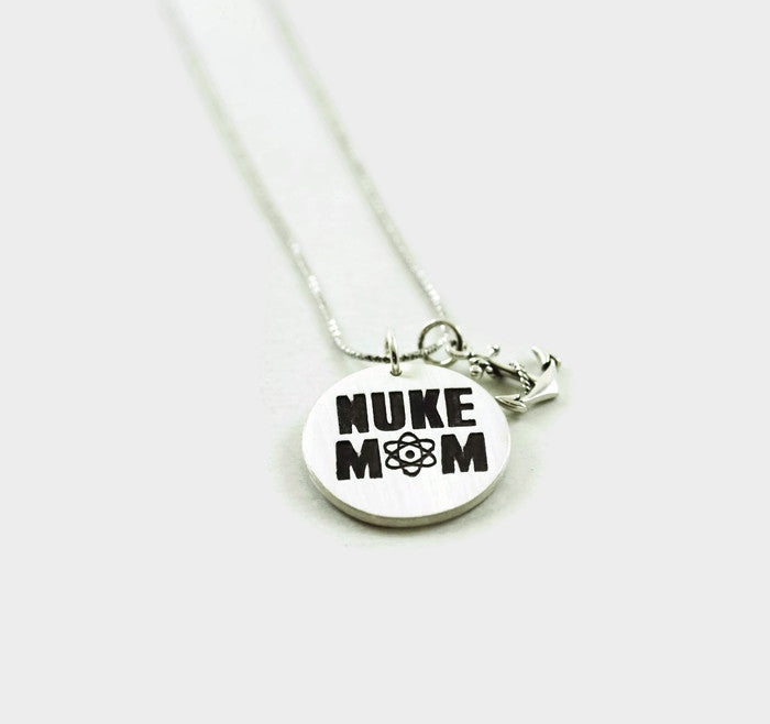 Nuke Mom - Navy Mom Necklace