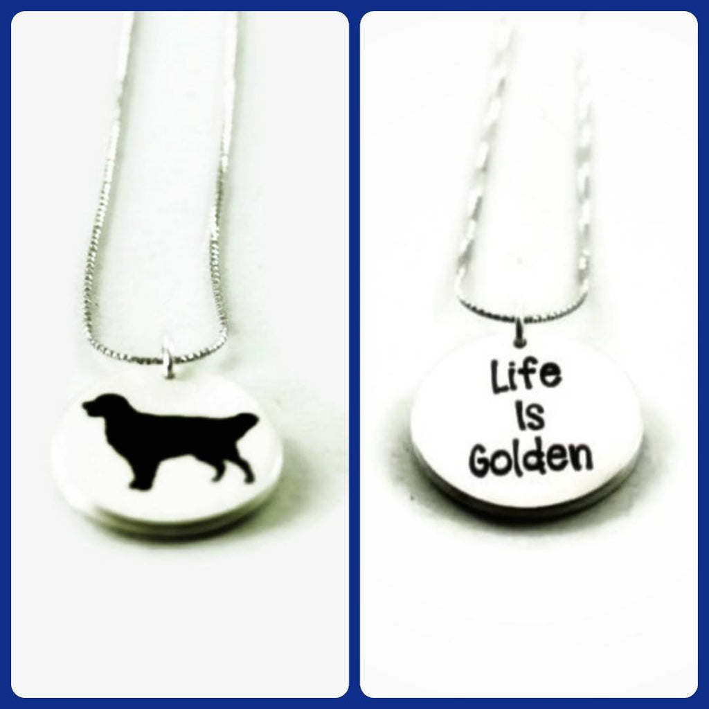 Golden Retriever Necklace - Life is Golden