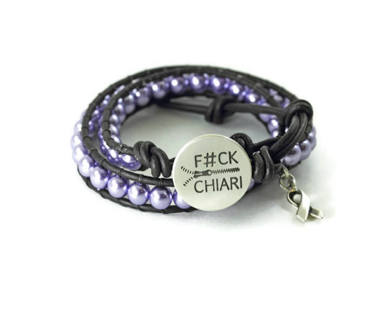 Chiari awareness wrap bracelet