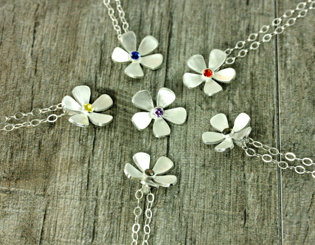 As Seen On "Arrow" - Handmade Sterling Forget-Me-Not Necklace