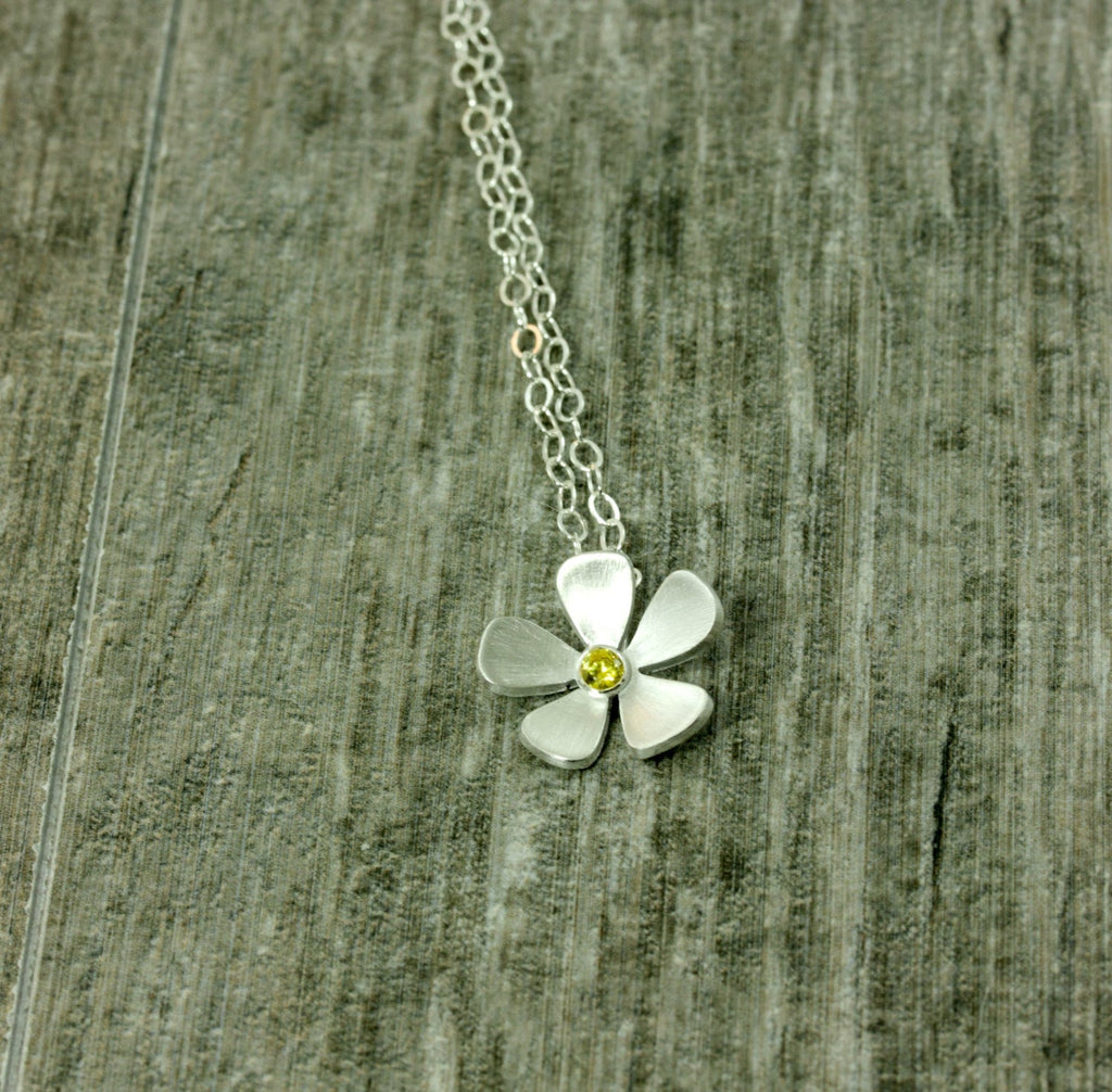 As Seen On "Arrow" - Handmade Sterling Forget-Me-Not Necklace