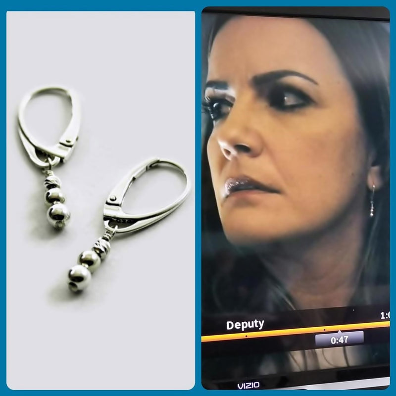Sterling Silver Dangle Earrings As seen on the TV's Deputy and MacGyver