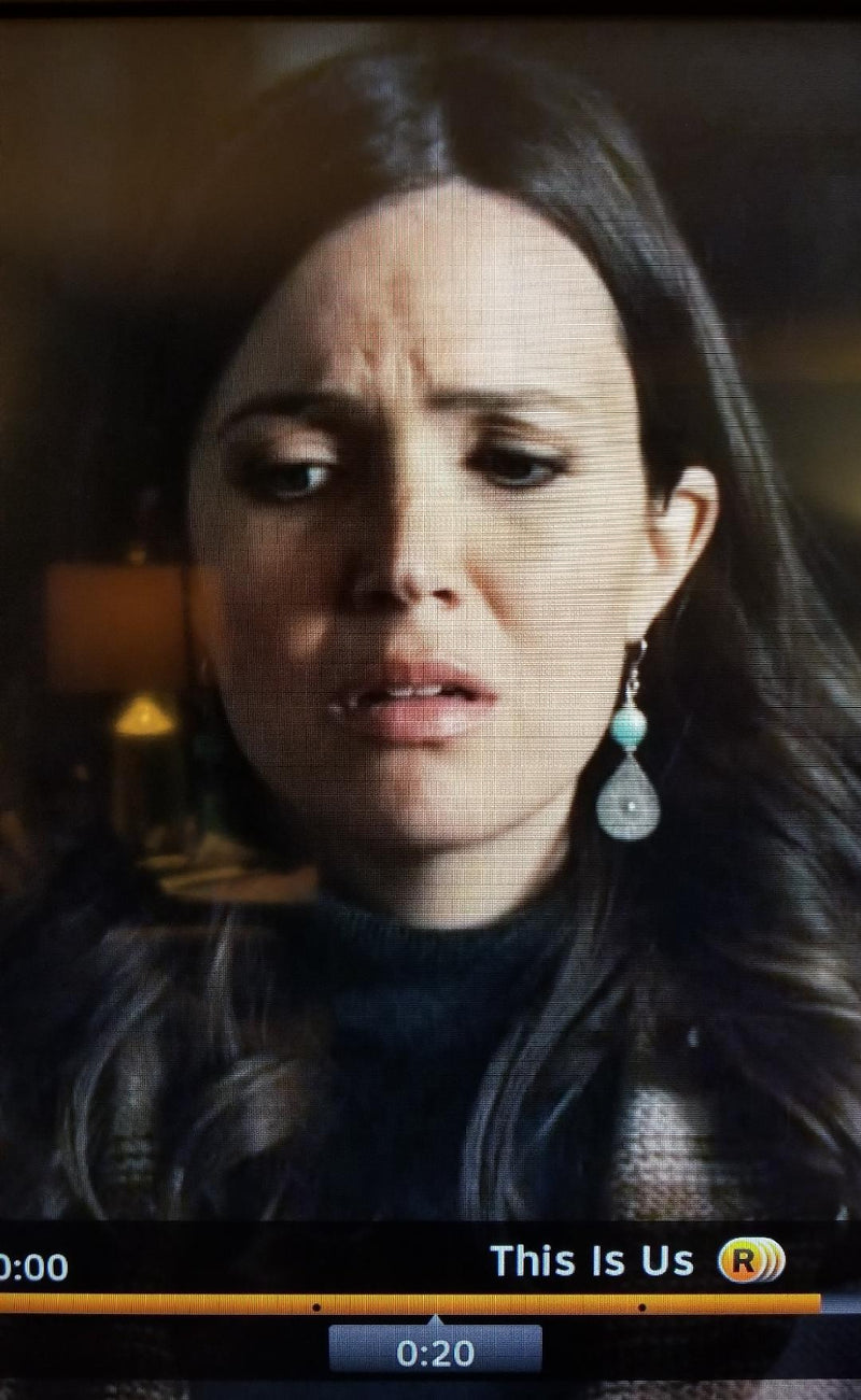 Silver and Turquoise Mandala Earrings Worn on This is Us